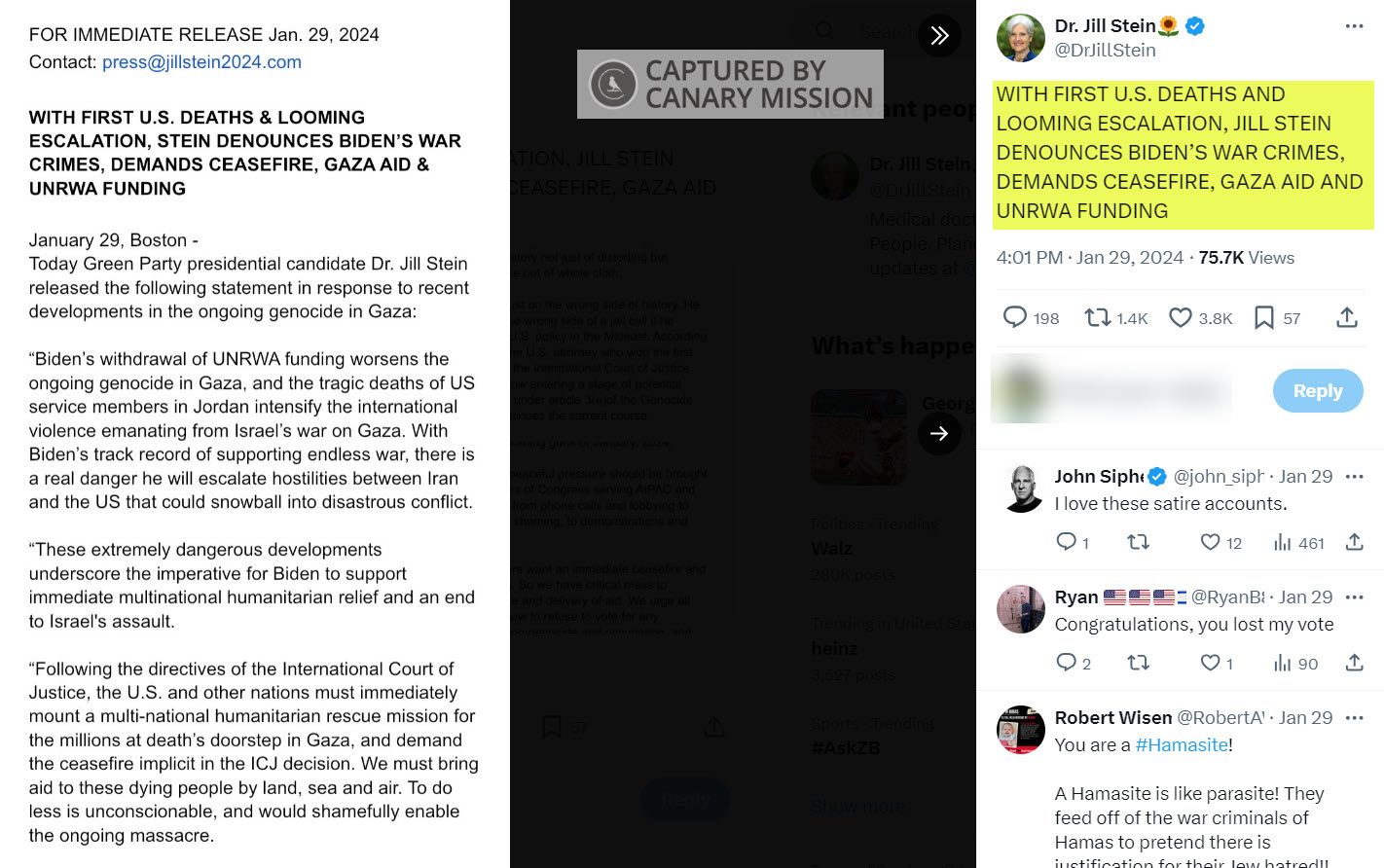 Jill Stein, X - Jan 29, 2024