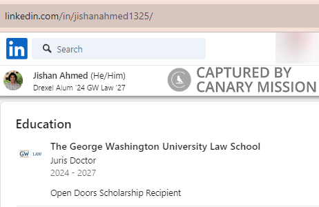 Jishan Ahmed - Law Student, George Washington University