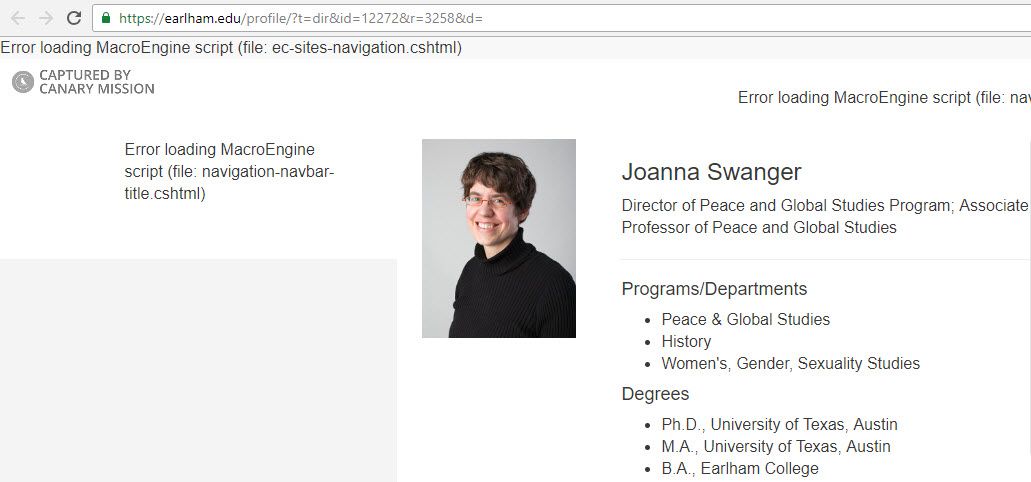 Joanna Swanger, earlham.edu - Jun 2, 2018