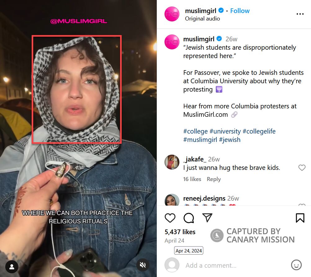Joelle Mentis’ Participation in the Pro-Hamas Encampment at Columbia University 