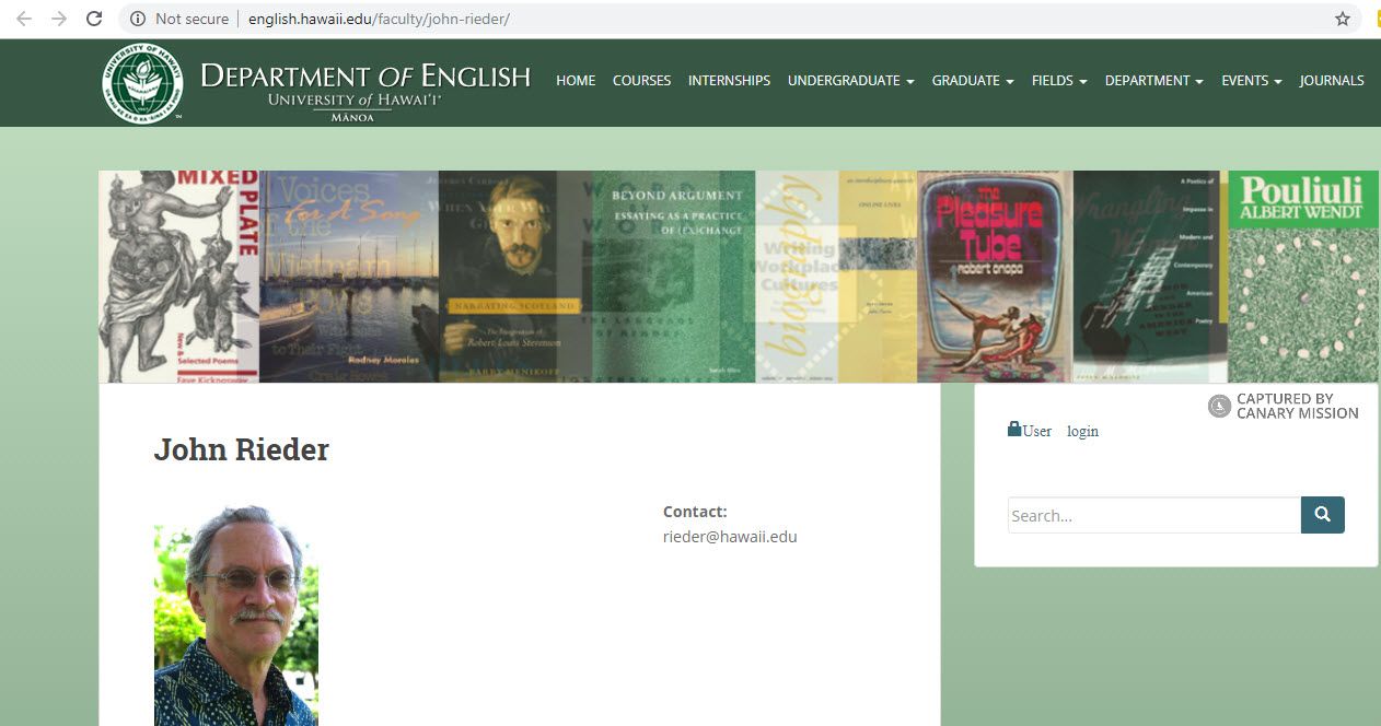 John Rieder, english.hawaii.edu - Sep 10, 2019