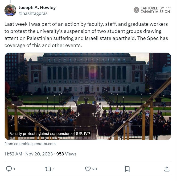 Joseph Howley, Twitter - Nov 20, 2023