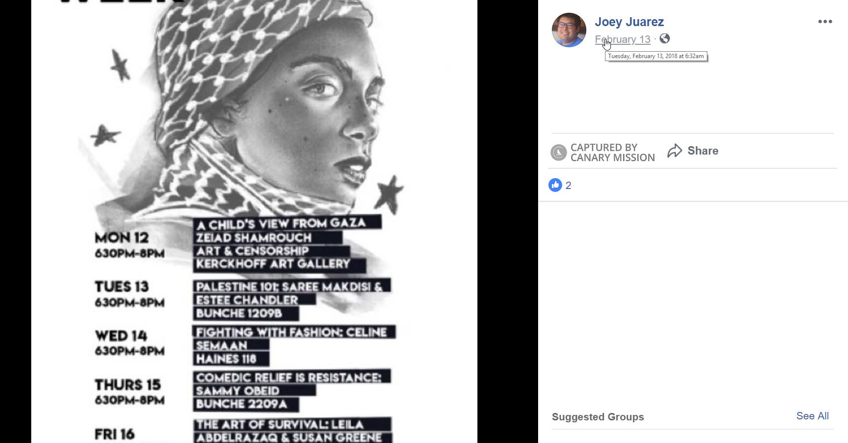 Joseph Juarez, Facebook - Feb 13, 2016