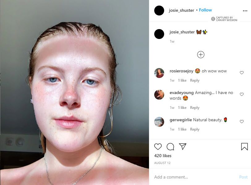Josie Shuster, Instagram - Aug 12, 2020