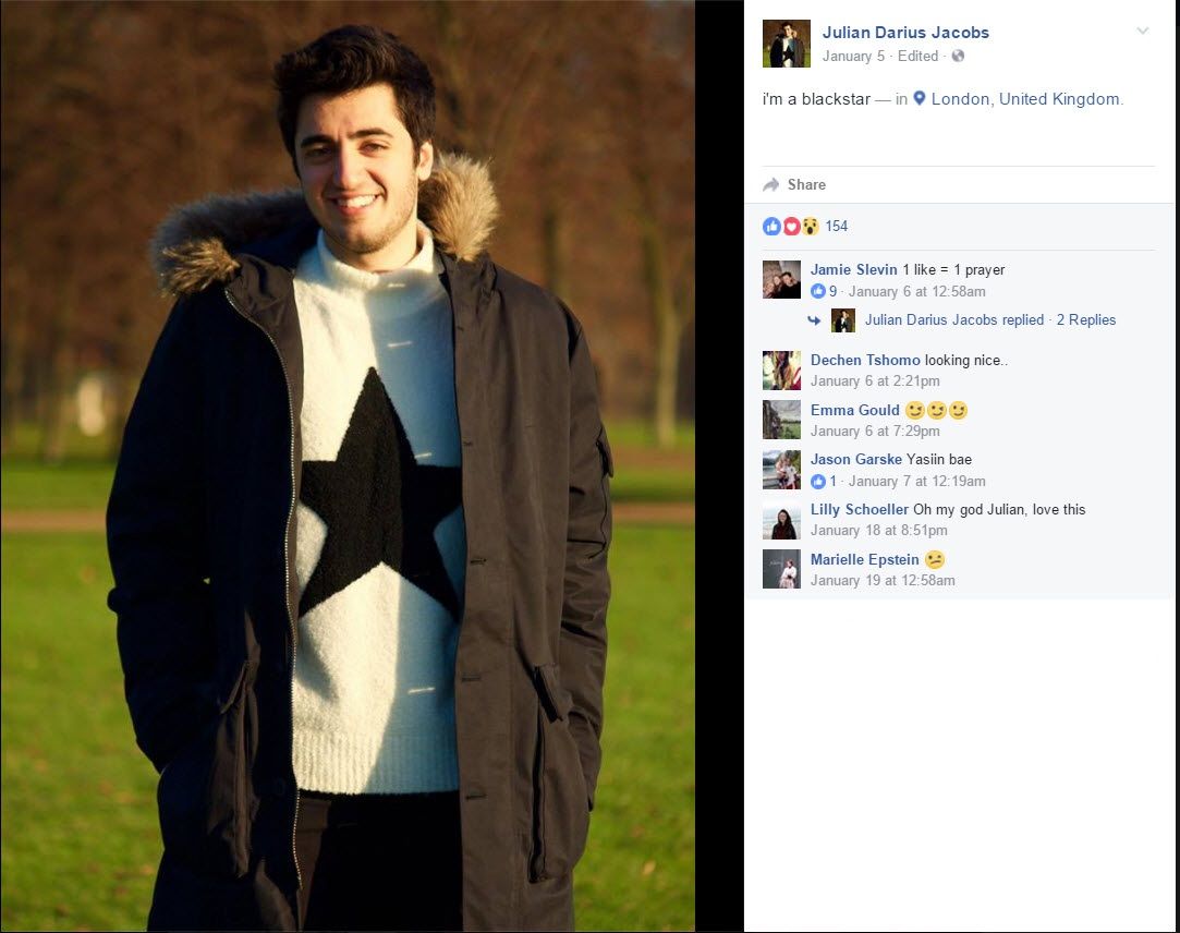 Julian Jacobs, Facebook - 5 Jan 2017