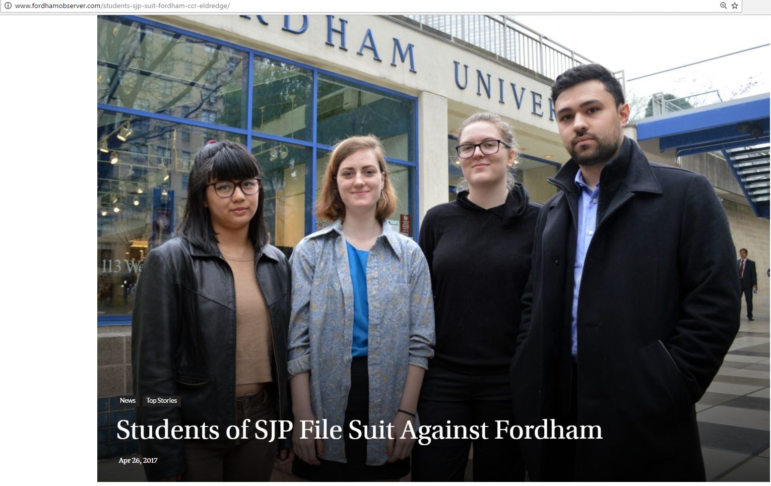 Julie Norris, fordhamobserver.com - 26 Apr 2017