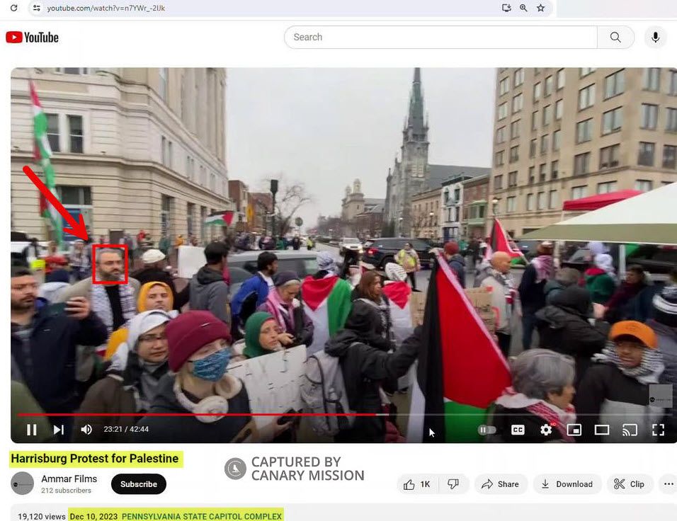 Karim Alshurafa’s protest appearance, End the Siege on Gaza 2