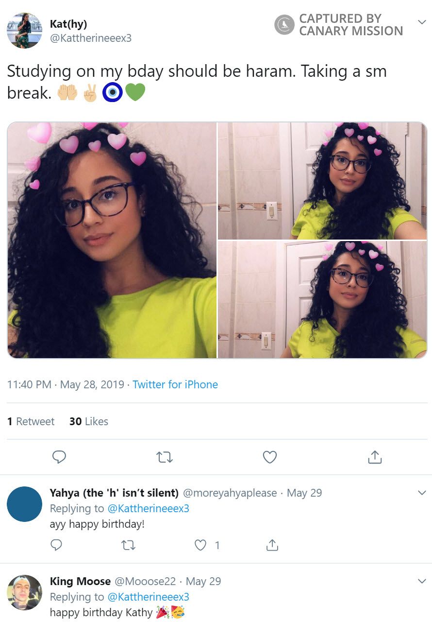 Katherine Azcona, Twitter - May 28, 2019