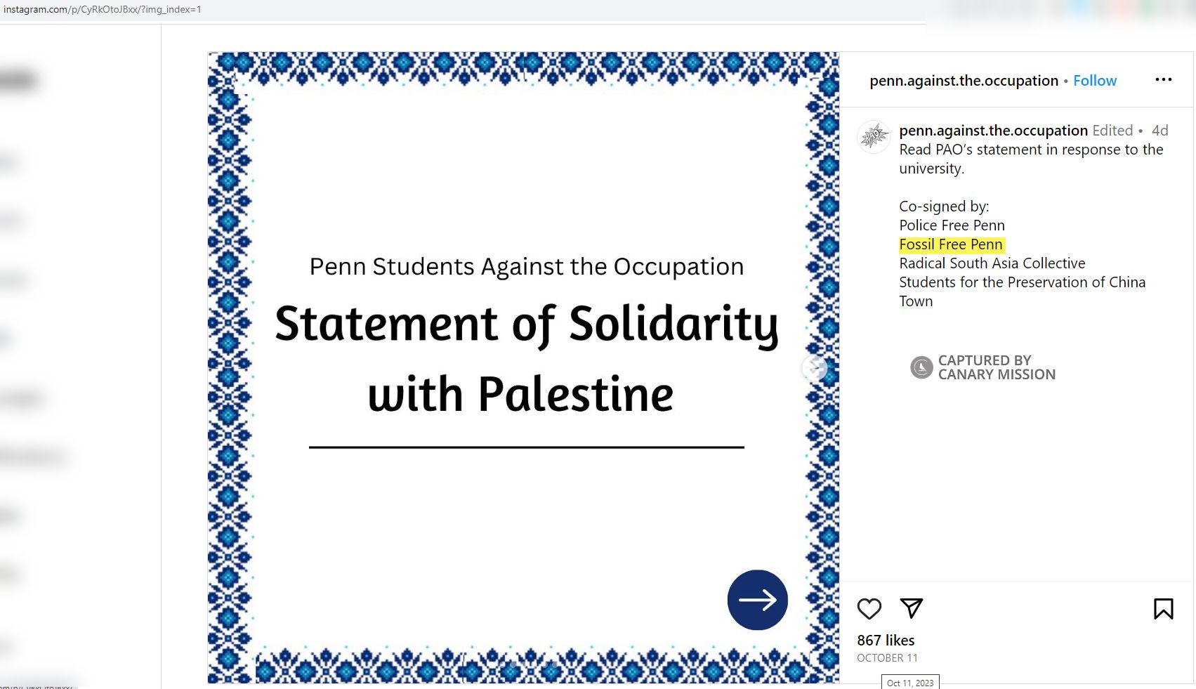 Katie Francis, Instagram - Oct 11, 2023