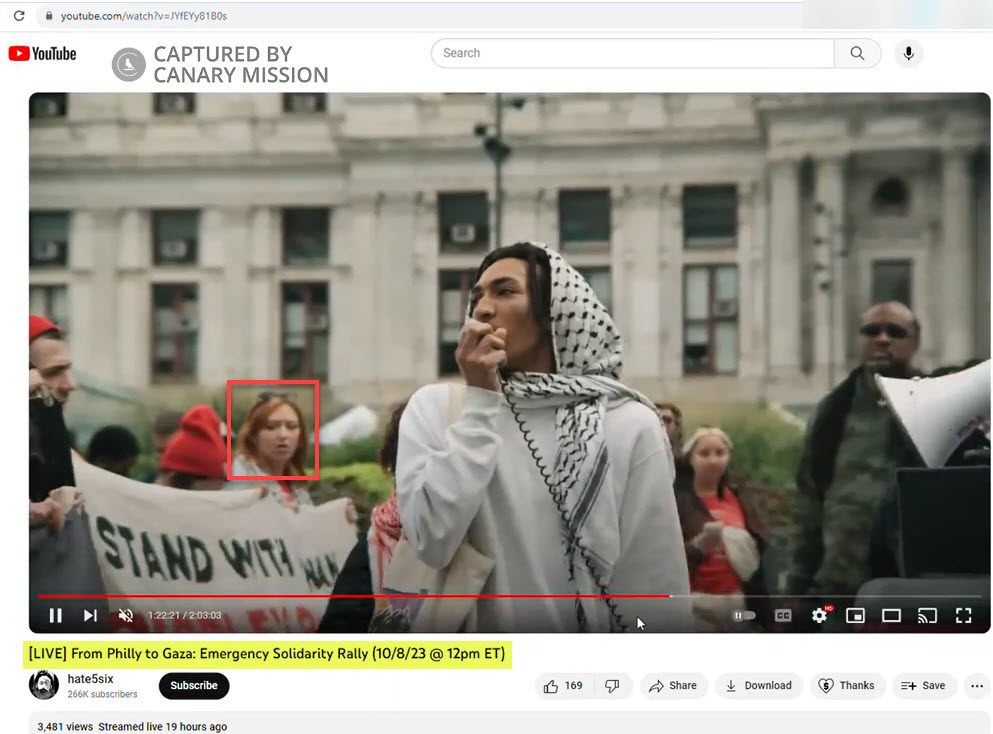 Katie Miernicki’s protest appearance, Philly: Emergency Solidarity Rally