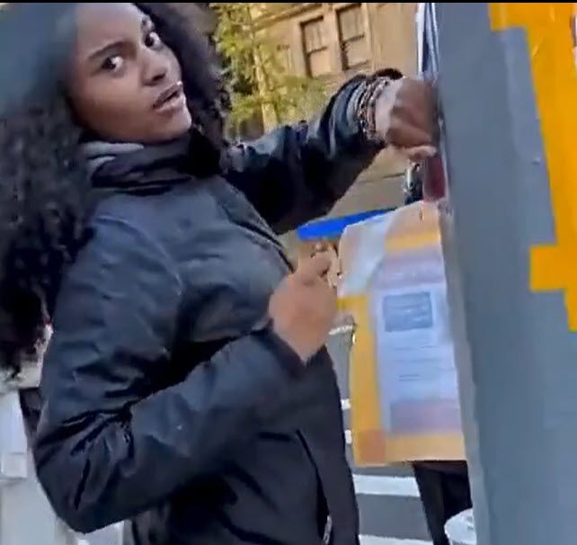 Kayla Larmond, SUNY Albany, Tore down posters of Israeli Hostages
