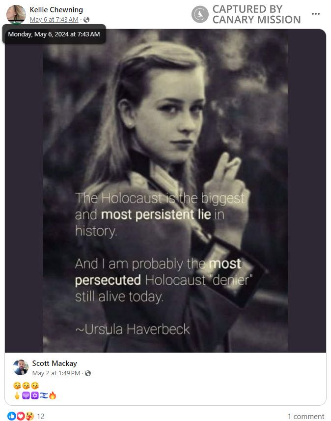 Kellie Chewning, Facebook - May 6, 2024