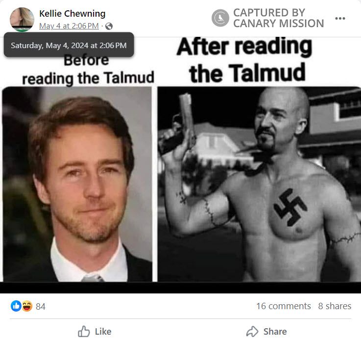 Kellie Chewning, Facebook - May 4, 2024