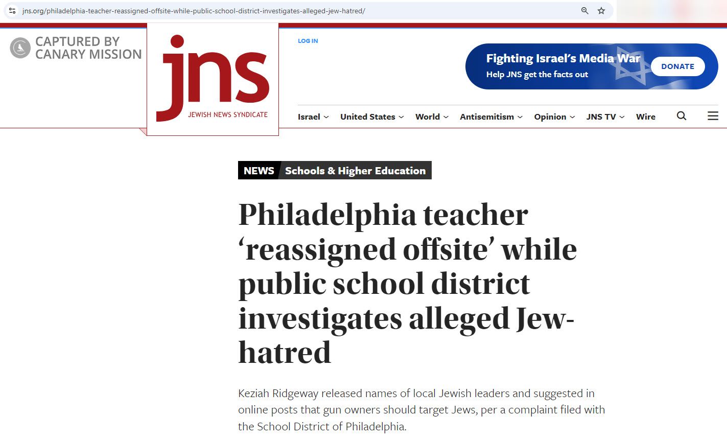 Keziah Ridgeway, jns.org - Sep 6, 2024