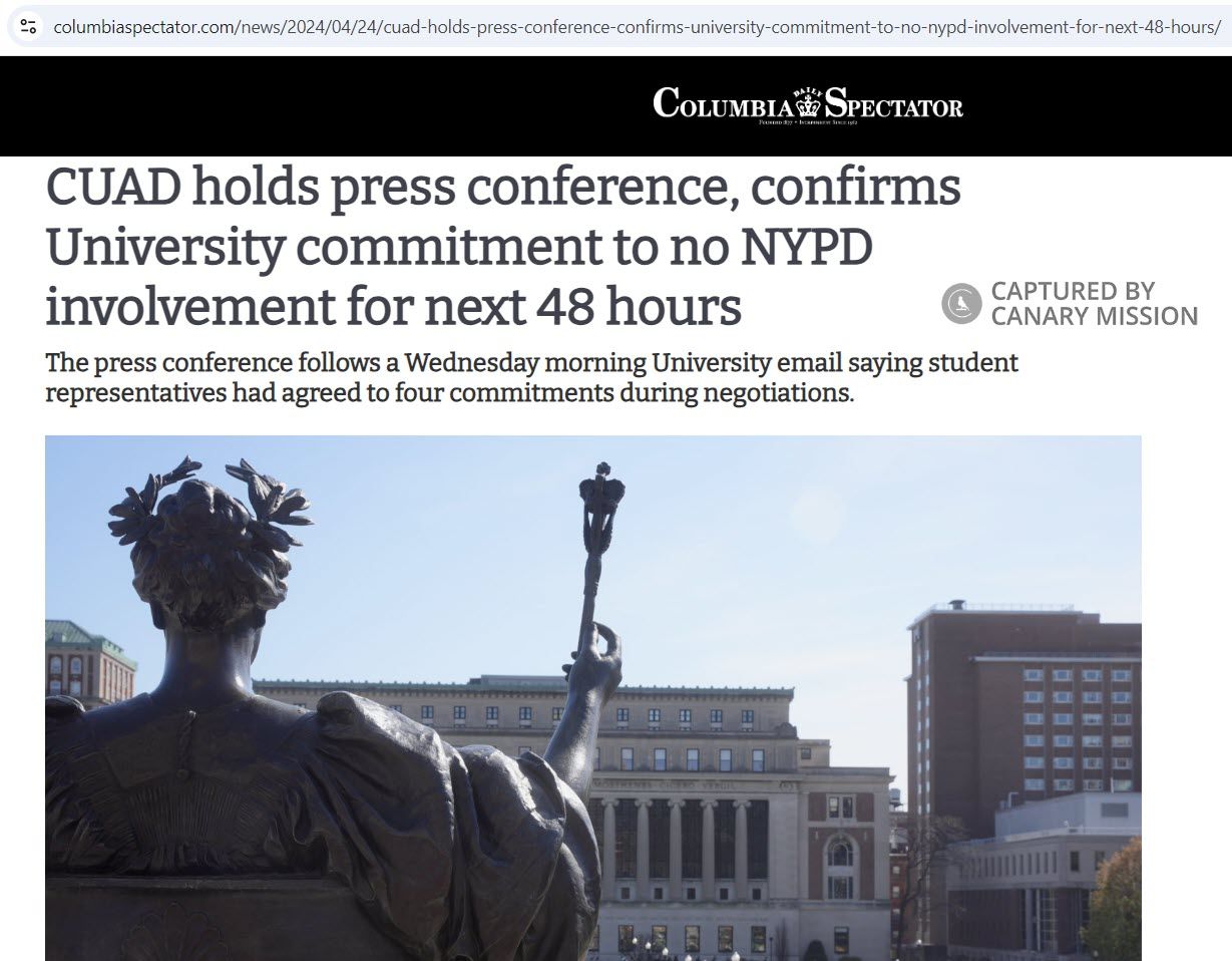 Khymani James, columbiaspectator.com - Apr 24, 2024