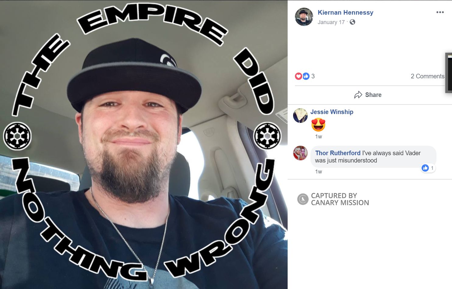 Kiernan Hennessy, Facebook - Jan 17, 2019