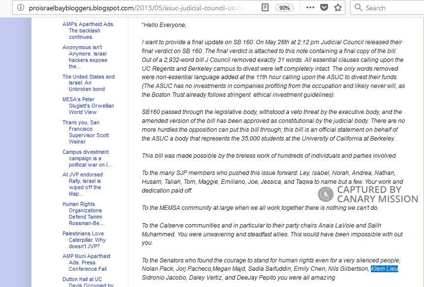 Klein Lieu, proisraelbaybloggers.blogspot.com - May 23, 2018