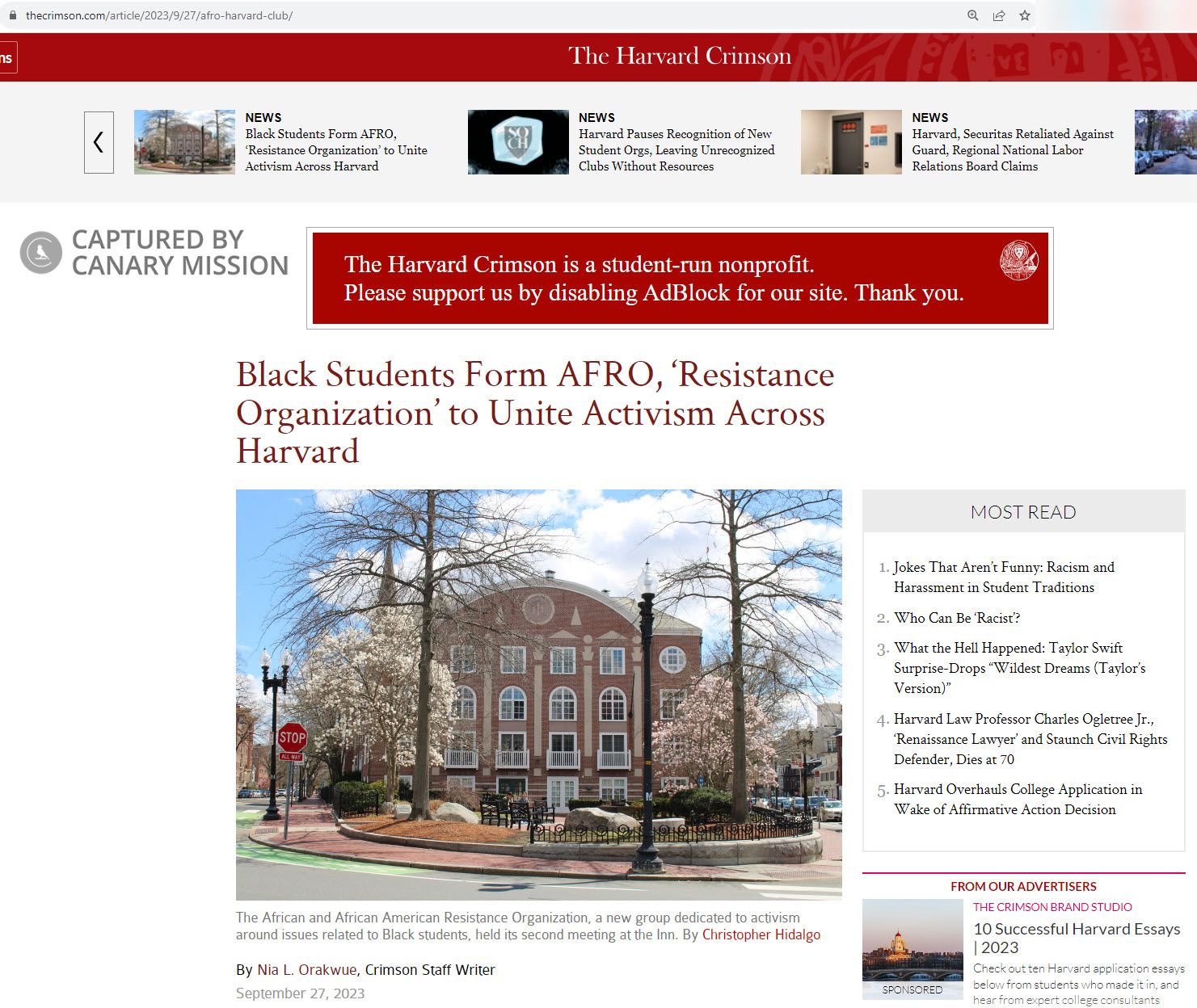 Jason Acheampong, thecrimson.com - Sep 27, 2023