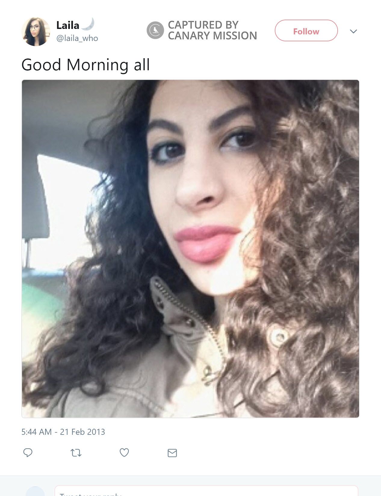 Laila Hussein, Twitter - Feb 21, 2013