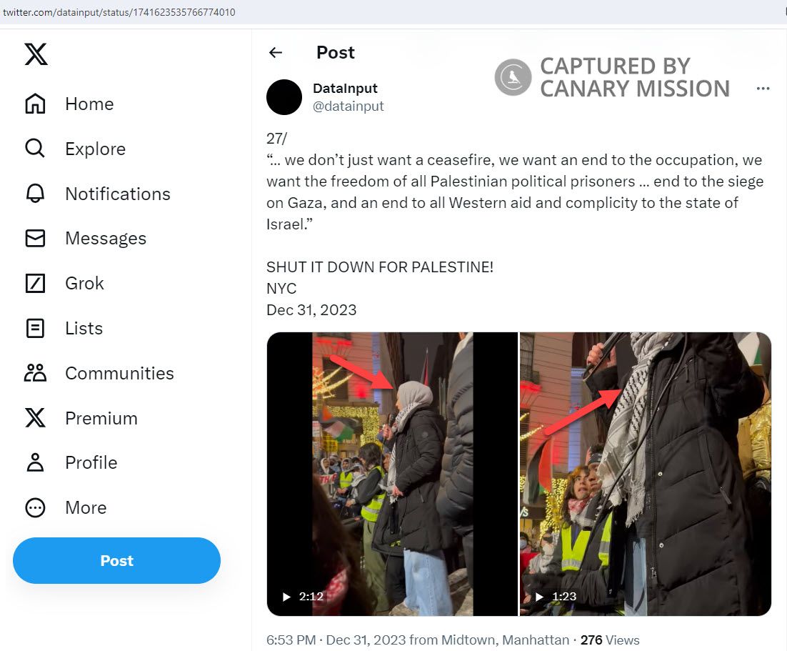 Lameess Mehanna, Twitter - Dec 31, 2023