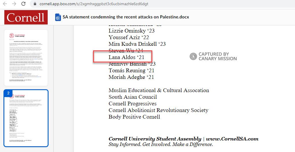 Lana Aldos, cornell.app.box - May 13, 2021