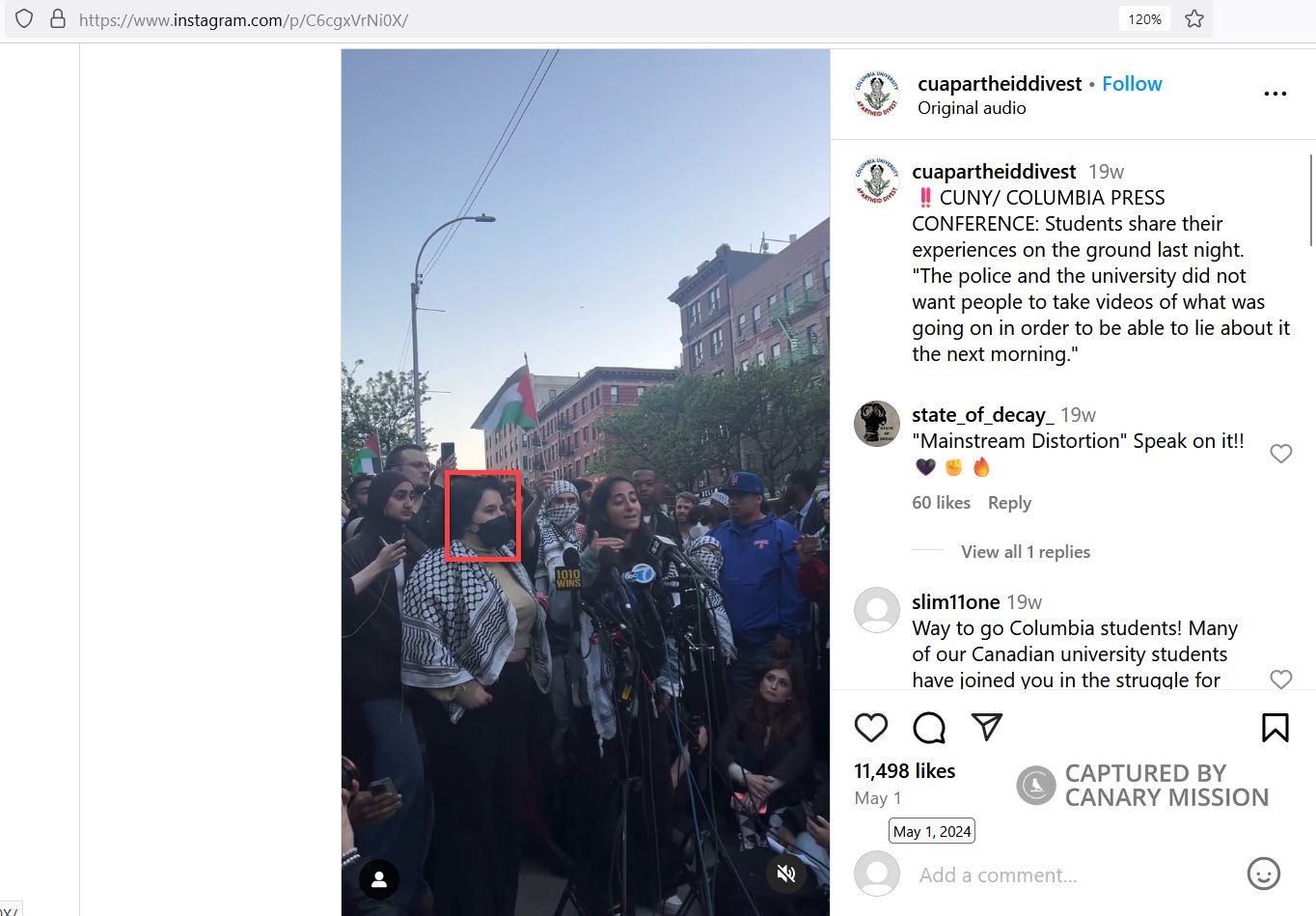 Layla Saliba, Columbia University, participated in the pro-Hamas encampment at Columbia University in May 2024