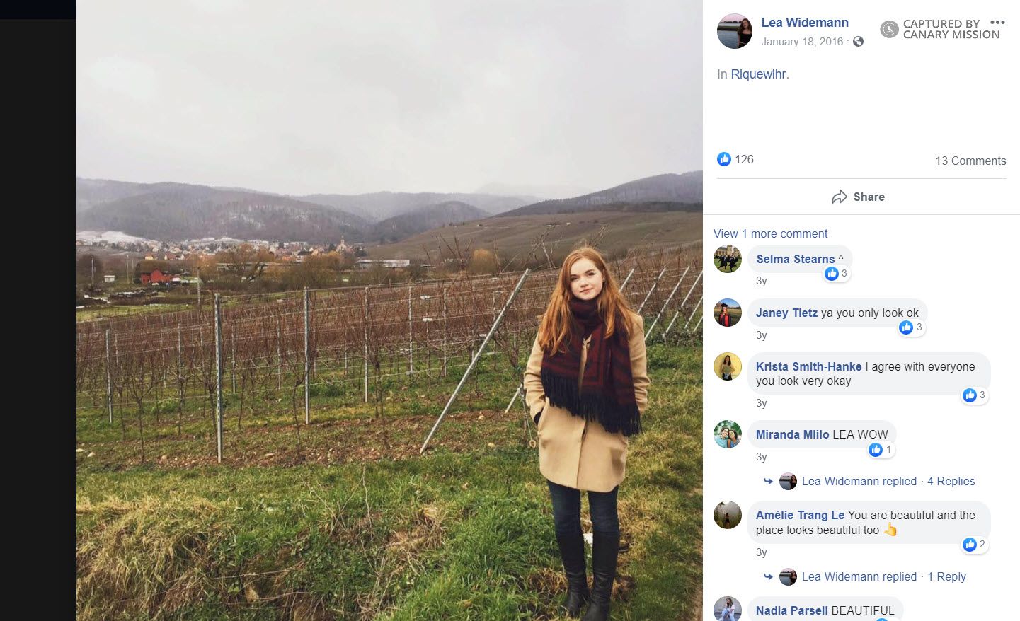 Lea Widemann, Facebook - Jan 18, 2016