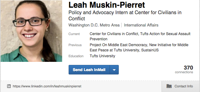 Leah Muskin-Pierret, LinkedIn - 23 Feb 2016