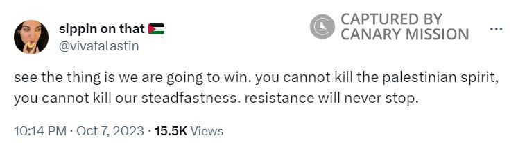 Leen Dweik, Twitter - Oct 7, 2023