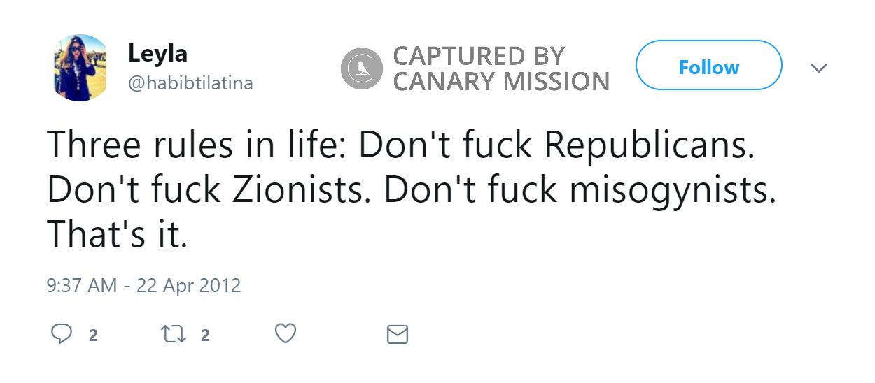 Leyla Gutierrez, Twitter - Apr 22, 2012