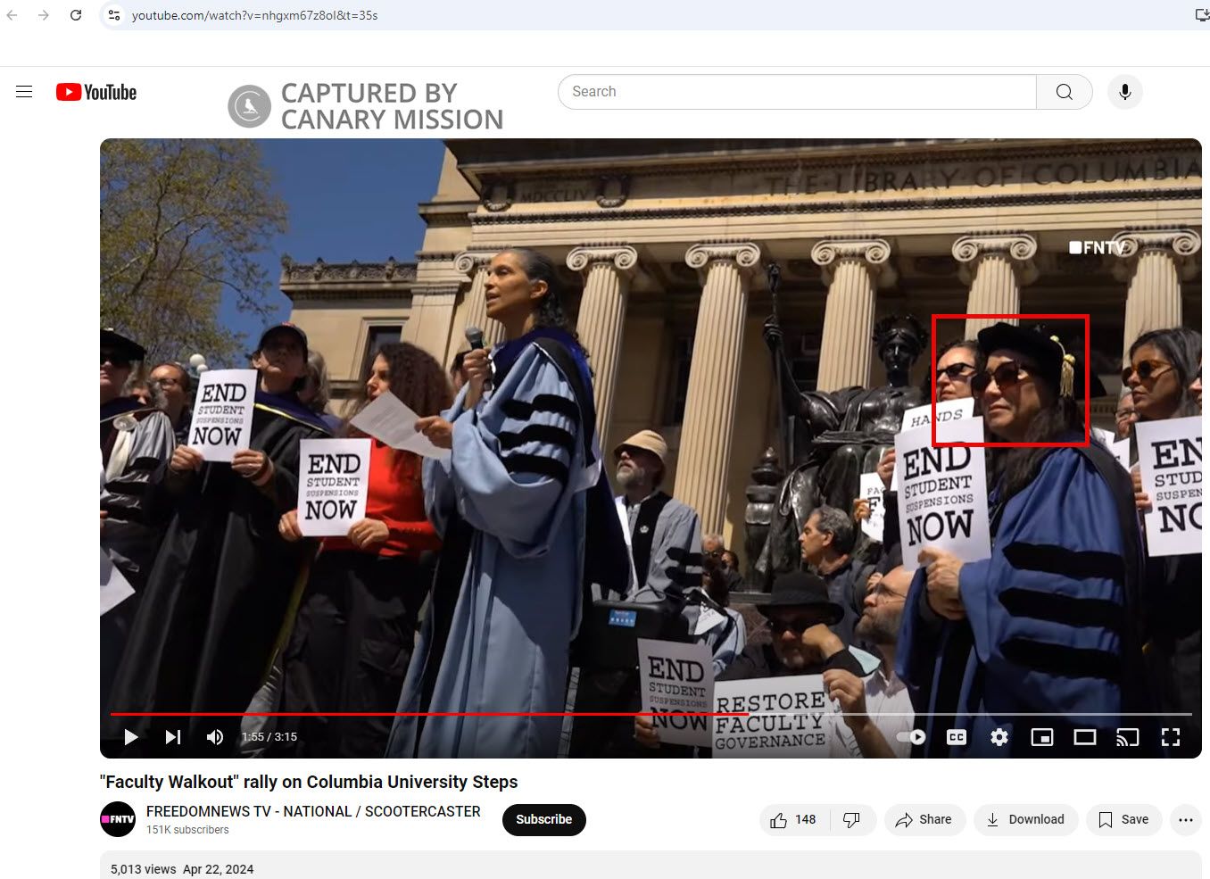 Lien-Hang Nguyen’s Participation in the Pro-Hamas Encampment at Columbia University 
