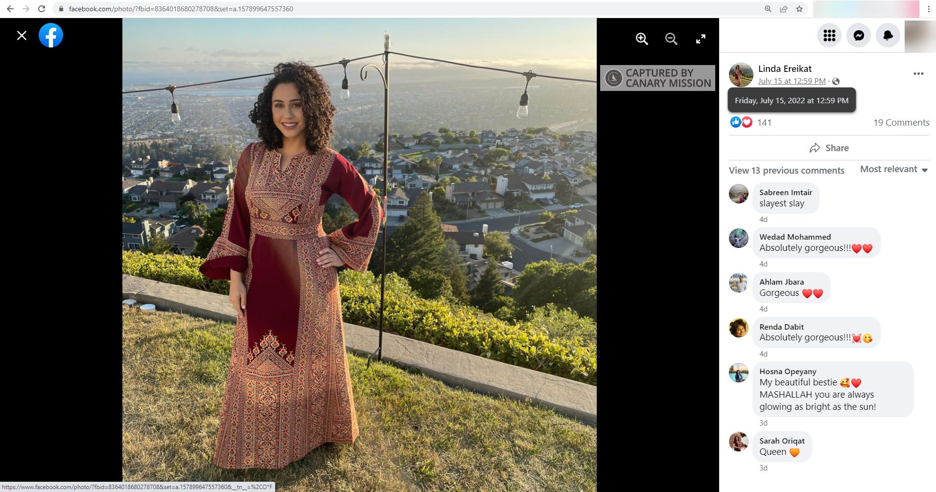 Linda Ereikat, Facebook - Jul 15, 2022