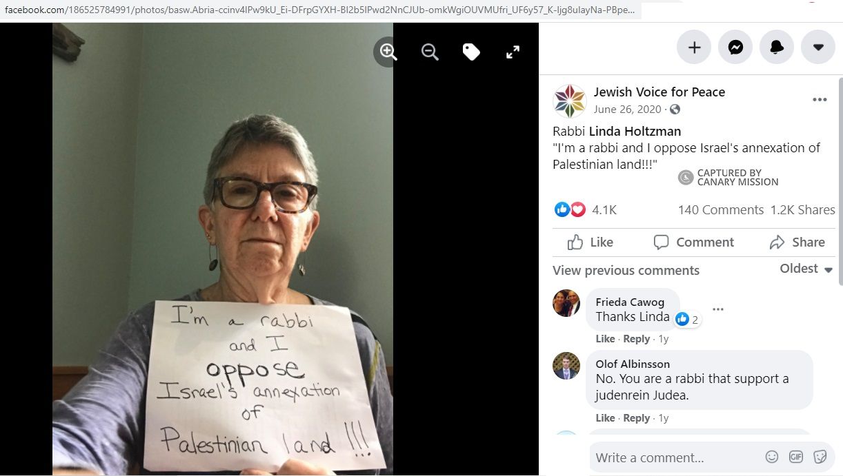 Linda Holtzman, Facebook - Jun 26, 2020