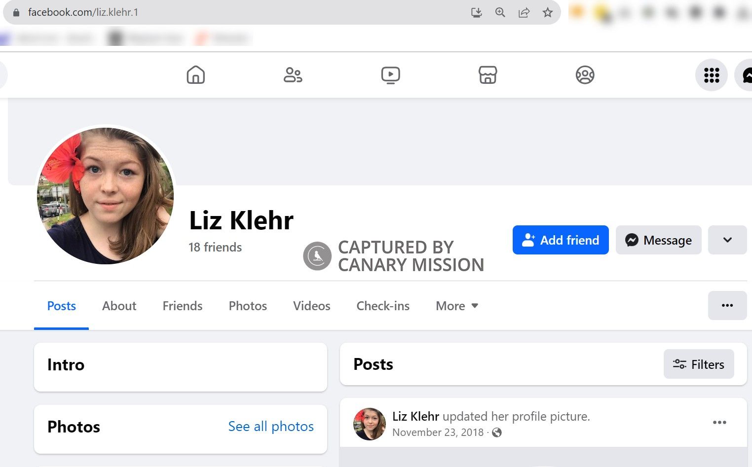 Liz Klehr, Facebook - Oct 25, 2023