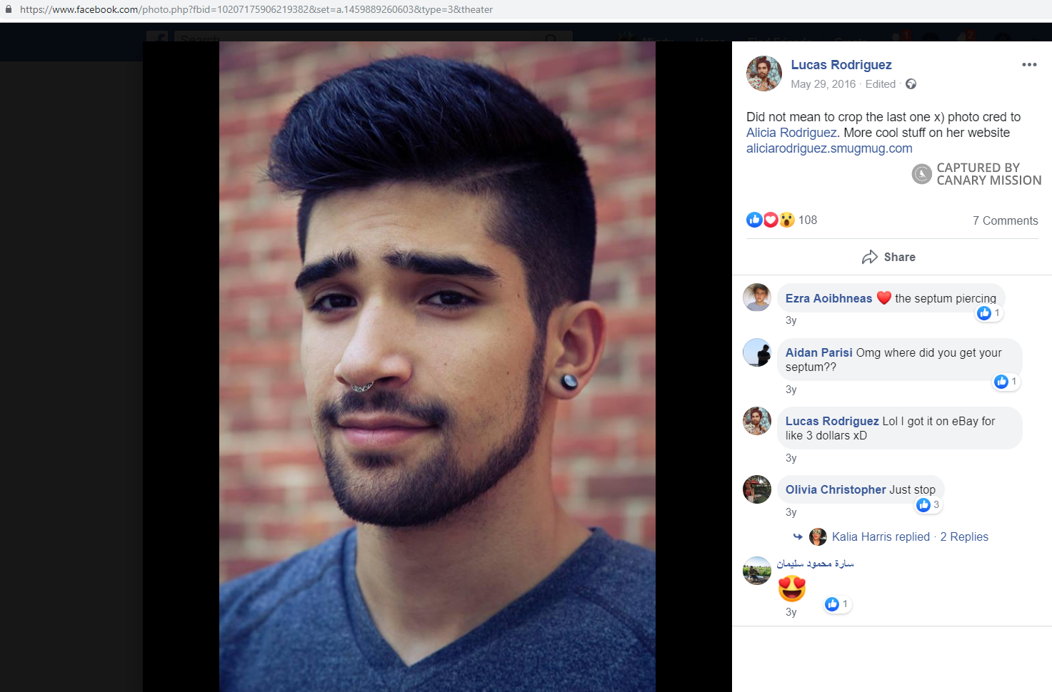 Lucas Rodriguez, Facebook - May 29, 2016