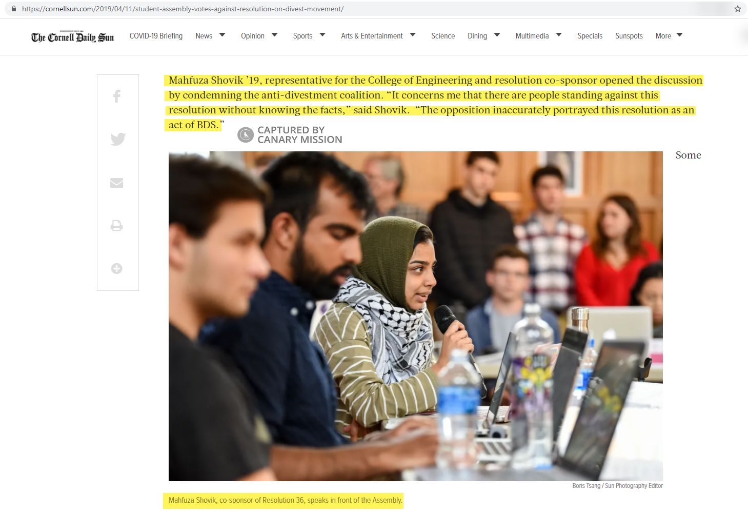 Mahfuza Shovik, cornellsun.com - Apr 11, 2019