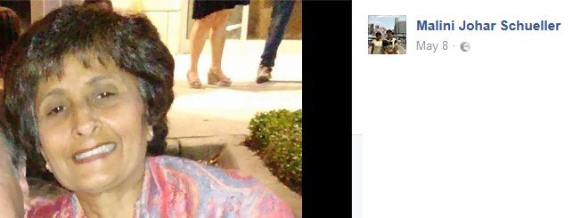 Malini Schueller, Facebook - 08 May 2016