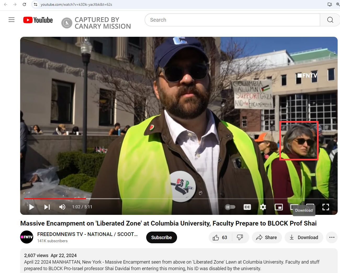 Manijeh Moradian’s Participation in the Pro-Hamas Encampment at Columbia University