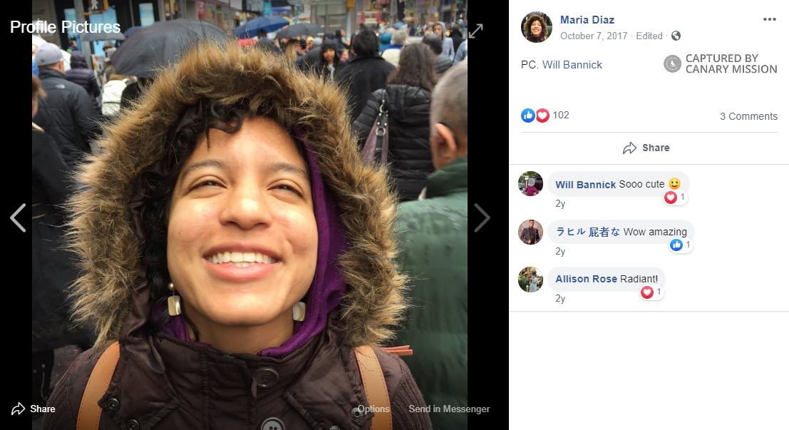 Maria Diaz-Gonzalez, Facebook - Oct 7, 2017