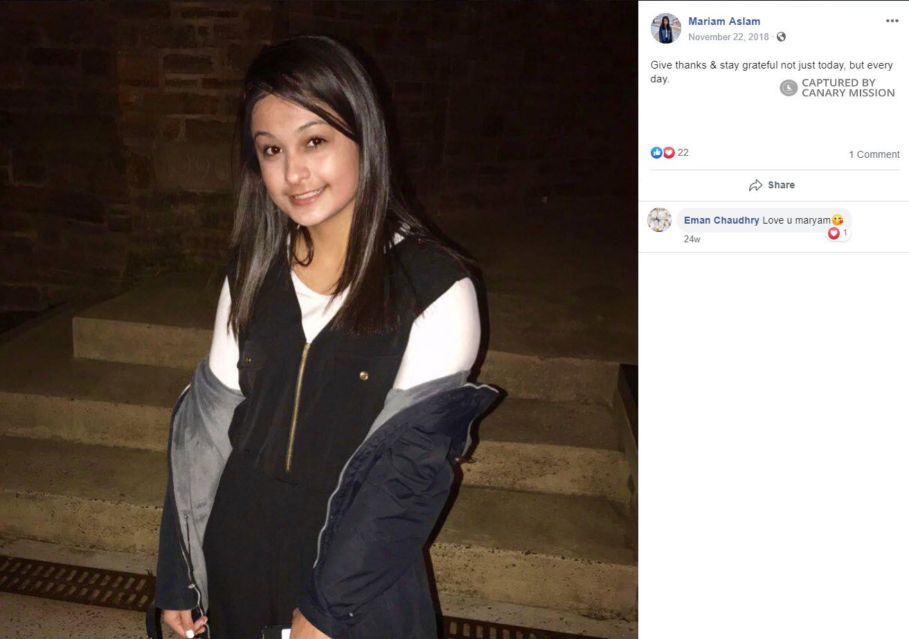 Mariam Aslam, Facebook - Nov 22, 2018