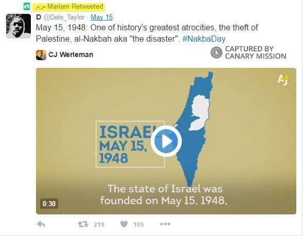 Mariam Husain, Twitter - May 15, 2016