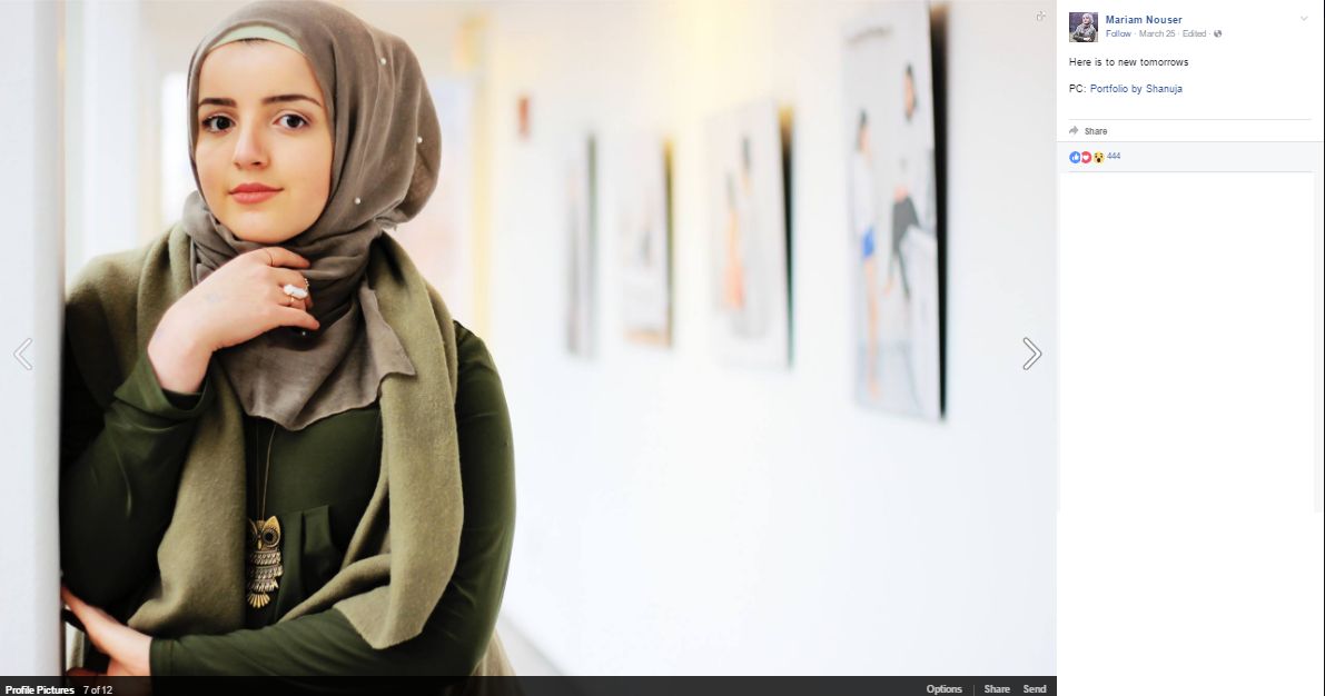 Mariam Nouser, Facebook - 25 Mar 2016