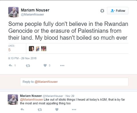 Mariam Nouser, Twitter - 29 Nov 2016