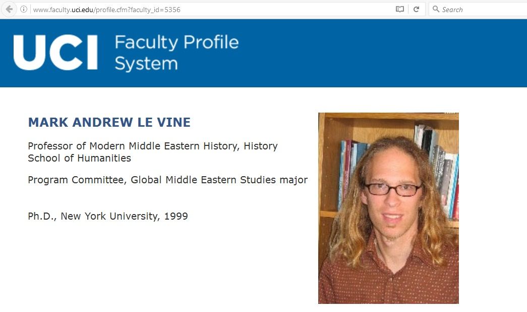 Mark LeVine, faculy.uci.edu - 26 Jul 2016