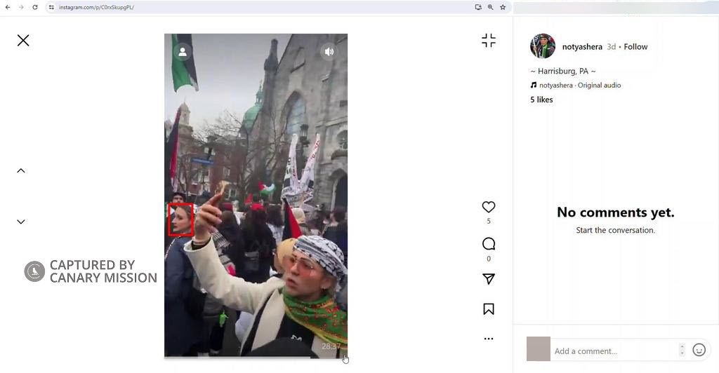 Mary Brownlee’s protest appearance, End the Siege on Gaza 3