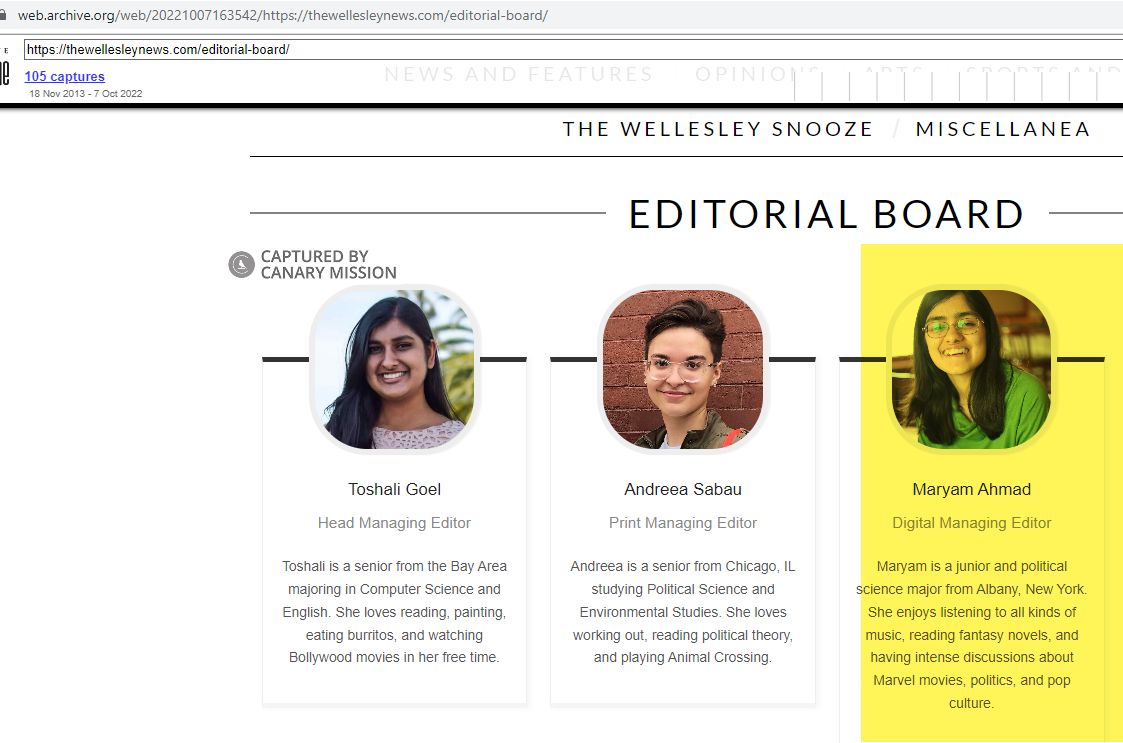 Maryam Ahmad, thewellesleynews.com - Oct 7, 2022