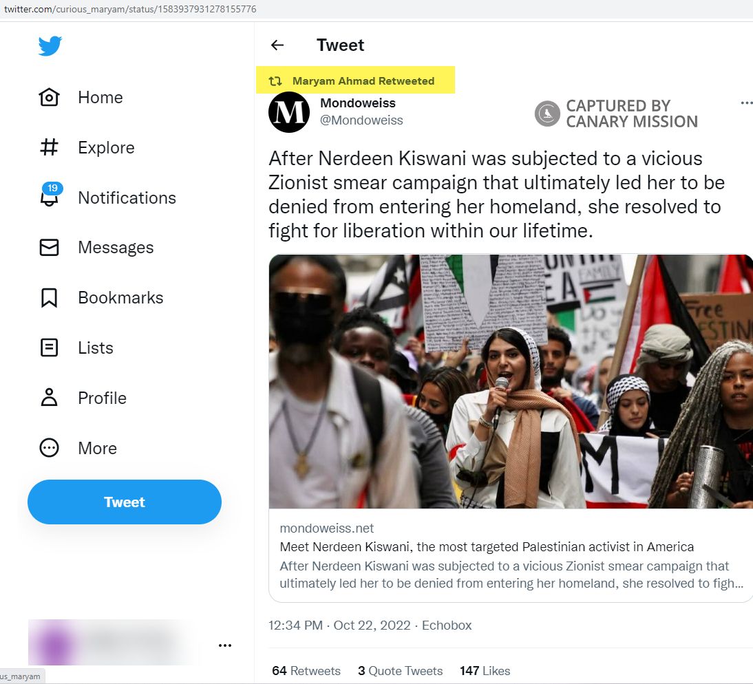 Maryam Ahmad, Twitter - Oct 22, 2022