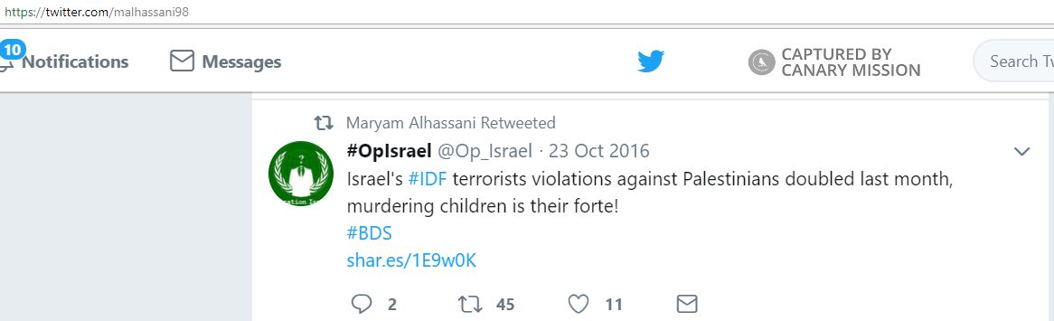 Maryam Alhassani, Twitter - Oct 23, 2016