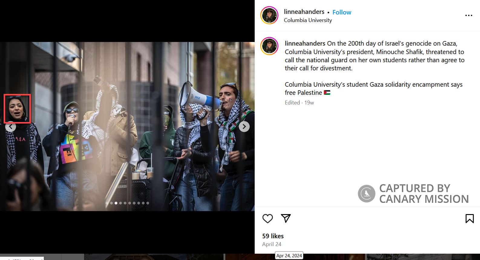 Maryam Elsayed’s Participation in the Pro-Hamas Encampment at Columbia University 