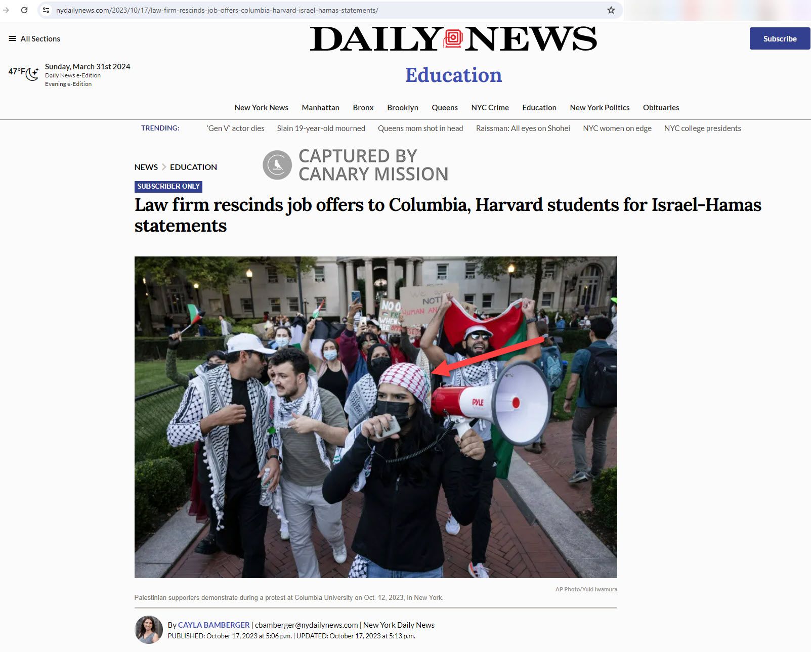 Maryam Iqbal, nydailynews.com - Oct 17, 2023